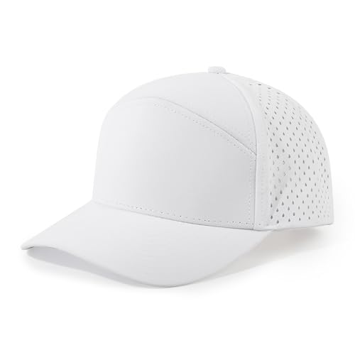 HH HOFNEN Quick Dry Baseball Cap Snapback Golf Trucker Hat for Man Women - color: 1-white