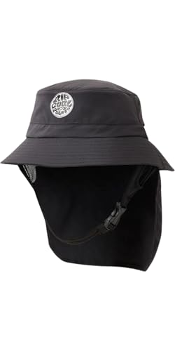 Rip Curl Men's UPF 50+ Quick Dry Surf Hat with Removable Neck Flap - color: Black, size: X-Small
