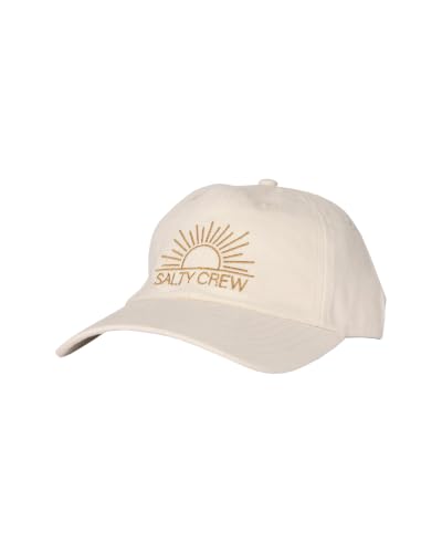 Off White Unstructured Cotton Canvas Dad Hat with Metal Adjuster by Salty Crew