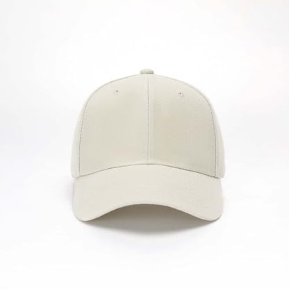ZH Plain Adjustable Baseball Cap - Lot of 12 Unisex Blank Design Caps - color: Light Beige