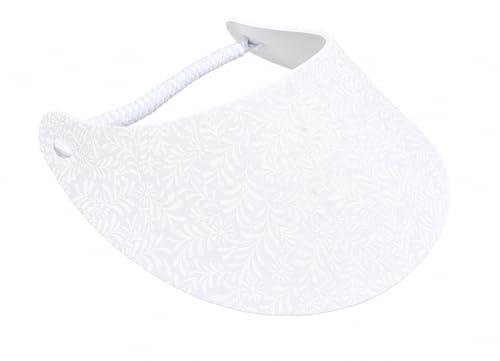 Women's Black White Design Lightweight Packable Foam Visor for Sun Protection and Outdoor Activities - color: B&w 8n