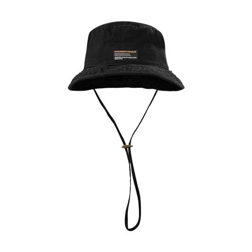 Clakllie Sun Hats for Women Men UV Protection Boonie Hats Summer Safari Jungle Hat Fishing Beach Hats UPF 50+ Camping Hats - color: Black-gd77