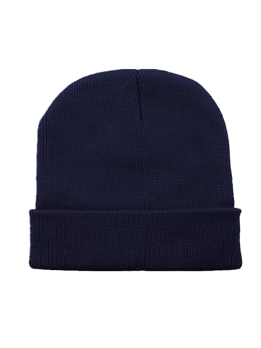 Century Star Kids Slouchy Beanie Halloween Costume Hat Winter Knit Cuff Toddler Boys Girls - color: Navy