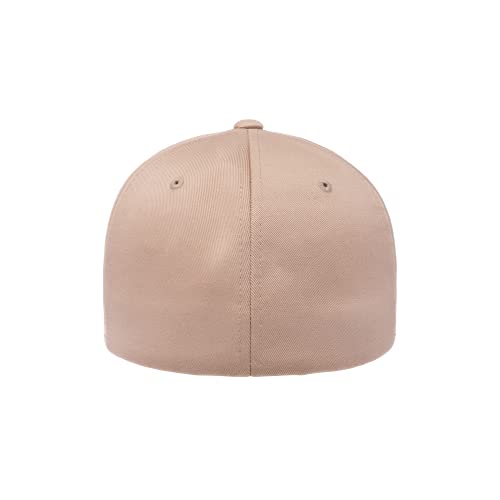 Flexfit Men's Athletic Baseball Fitted Cap - color: Khaki, size: Small-Medium