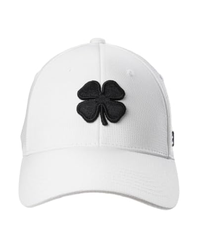 Black Clover Unisex Fitted Cap Golf Hat - color: Iron X Snow (White/Black), size: Large-X-Large