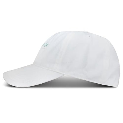 Reebok Classic Logo Hat | Mens | Womens | Adjustable | Breathable | Everyday | Low Profile | Cotton Twill - color: White/Aqua