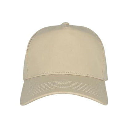 E BY ELIDAN A-Frame Trucker Hat, 5-Panel Blank Snapback - color: Stone