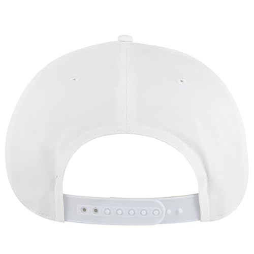 Ashen Fane Polyester Pro Style Structured High Profile Semi-Curved Bill Adjustable Snapback Hat - color: 5p - White