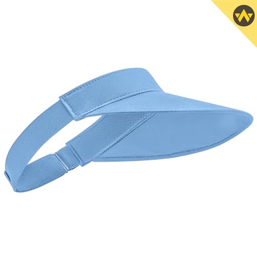 WANDER Running Sun Visor Hat Wide Brim UPF 50+ Mesh Cap for Women - color: Skyblue
