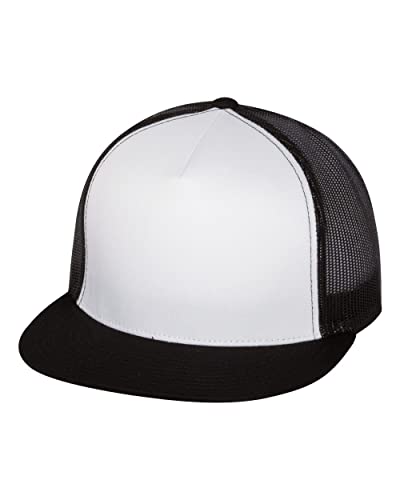 Flexfit Classic Trucker Hat White – One Size – 6006 - color: Black/ White/ Black