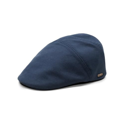 Sterkowski Ivy Five Newsboy | 100% Softened Cotton Flat Cap for Men | Breathable Airy 5 Panels Cap Without Lining - color: Navy Blue, size: 7 1/2
