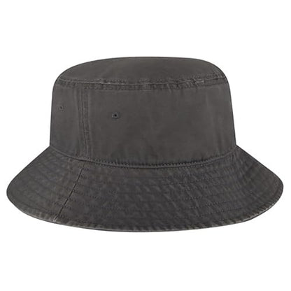 Ashen Fane Garment Washed Combed Cotton Twill Packable Lightweight Unisex Bucket Hat - color: Charcoal, size: Large
