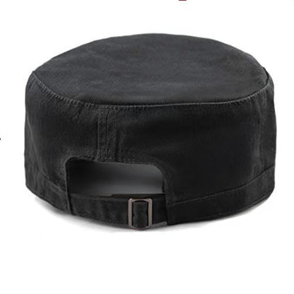The Hat Depot Cadet Military Army Baseball Cap Tie Dye & Washed Cotton Basic & Distressed Cadet Brushed Cotton Cap - color: 1. Basic - Black