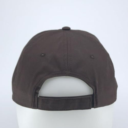 Heavy Washed Coated Canvas Wax-Look Adjustable Low Profile Men Women Baseball Cap - color: Unstructured Juniper Brown