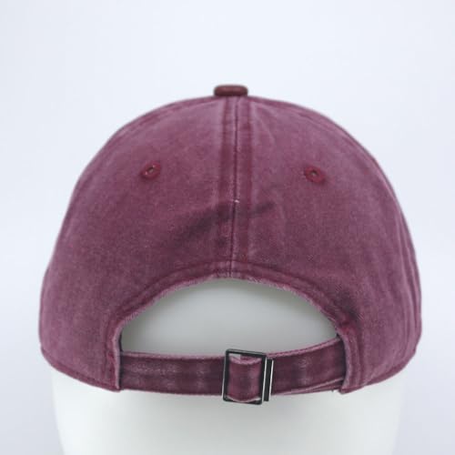 Heavy Washed Coated Canvas Wax-Look Adjustable Low Profile Men Women Baseball Cap - color: Canvas Red/Red