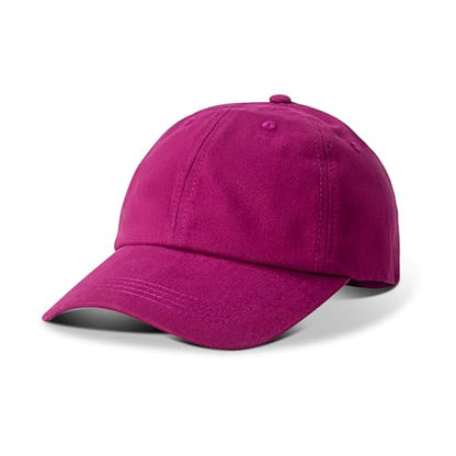 Cotton Universal Washed Baseball Cap with Soft Top and Adjustable Mom Hat - color: Wine Red