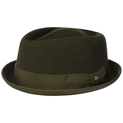 Lierys Diamond Crown Pork Pie Hat Women/Men | - color: Olive, size: 6 3/4-6 7/8