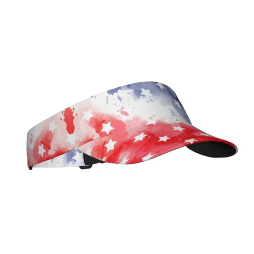 Cute Flag Visors Sun Protection Hats for Men Women Fashion Outdoor Sun Visor Hats Adjustable Summer Hat - color: American Flag 1