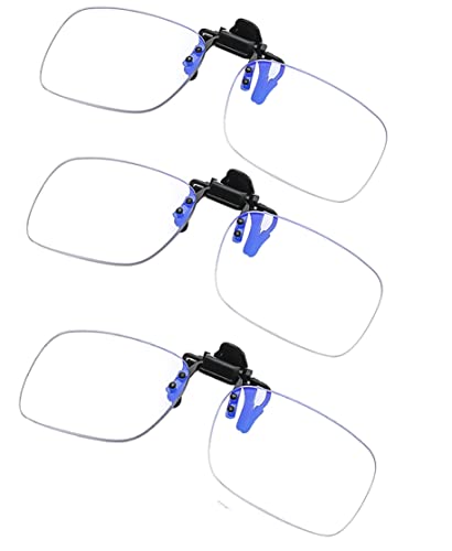 Clip on Flip up Polarized Lens For Prescription Glasses UV Protection Sunglasses (Clear lenses not Polarized) - color: No Polarized Clear