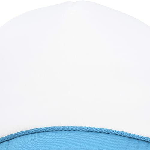 MR.R Sublimation Blanks Polyester Mesh Cap Mesh Hat Two Tone Trucker Summer Mesh Cap with Adjustable Snapback,2pcs per Pack - color: Light Blue