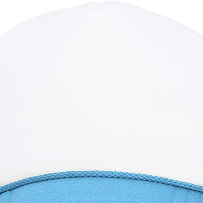 MR.R Sublimation Blanks Polyester Mesh Cap Mesh Hat Two Tone Trucker Summer Mesh Cap with Adjustable Snapback,2pcs per Pack - color: Light Blue