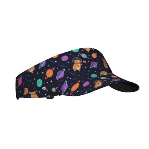 Leopard Print Sun Visor Hat Adjustable Sports Beach Cap for Men Women - color: 17
