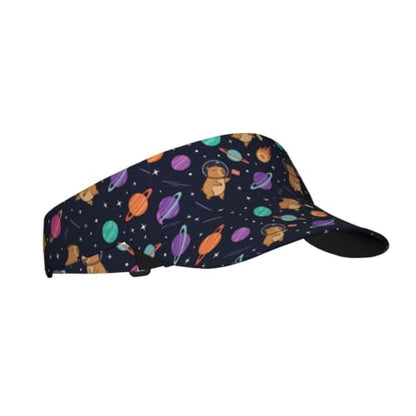 Leopard Print Sun Visor Hat Adjustable Sports Beach Cap for Men Women - color: 17