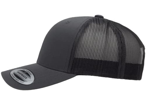 L2K Classics Plain Trucker Mesh Cap Baseball Cap - Mens Hats Trucker Hats for Men - color: Charcoal