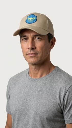Premium Dad Hat Baseball Cap, Grey, Khaki, One Size Fits All