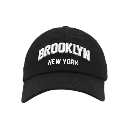 E BY ELIDAN Brooklyn New York Baseball Cap, Embroidered Dad Hat - color: Black