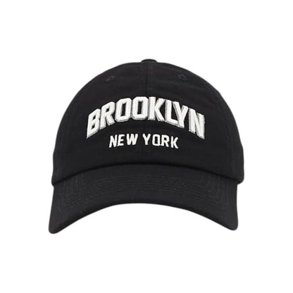 E BY ELIDAN Brooklyn New York Baseball Cap, Embroidered Dad Hat - color: Black