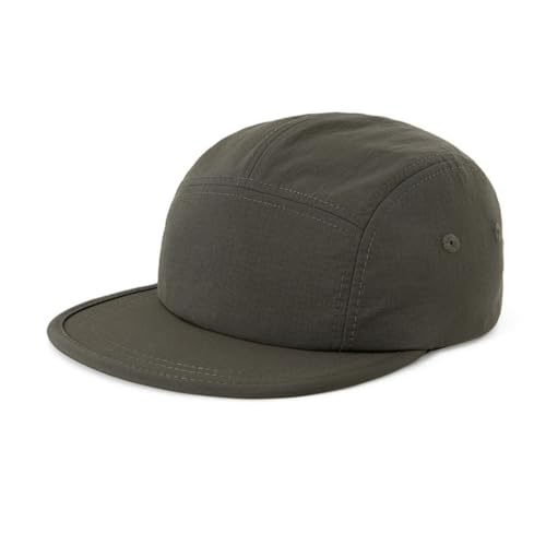 5 Panel Running Hat Waterproof Nylon Sun Hat Quick Dry Plain Baseball Cap for Men Women - color: Coffee