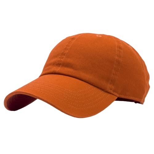 Utmost Unisex Classic Low Profile Cotton Baseball Cap Plain Blank Camoflauge Soft Unconstructed Adjustable Size Dad Hat - color: Orange