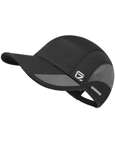 GADIEMKENSD Quick Dry Run Hat Cooling Breathable Mesh - color: Black, size: 6 7/8-7 1/4