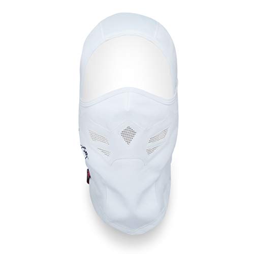 Grace Folly Full Balaclava Ski Face Mask. Use for Snowboarding & Cold Winter Weather Sports - color: White