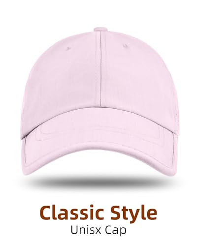 Rosoz Unisex Baseball Cap Vintage UPF 50+ Unstructured Men Women Dad Hat - color: Pink