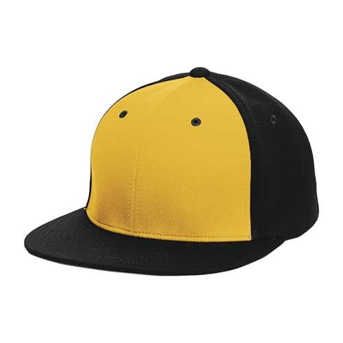 Pacific Headwear Unisex-Adult Pacific Headwear Premium P-tec Flexfit® Cap - color: Gold/Black/Black, size: X-Small
