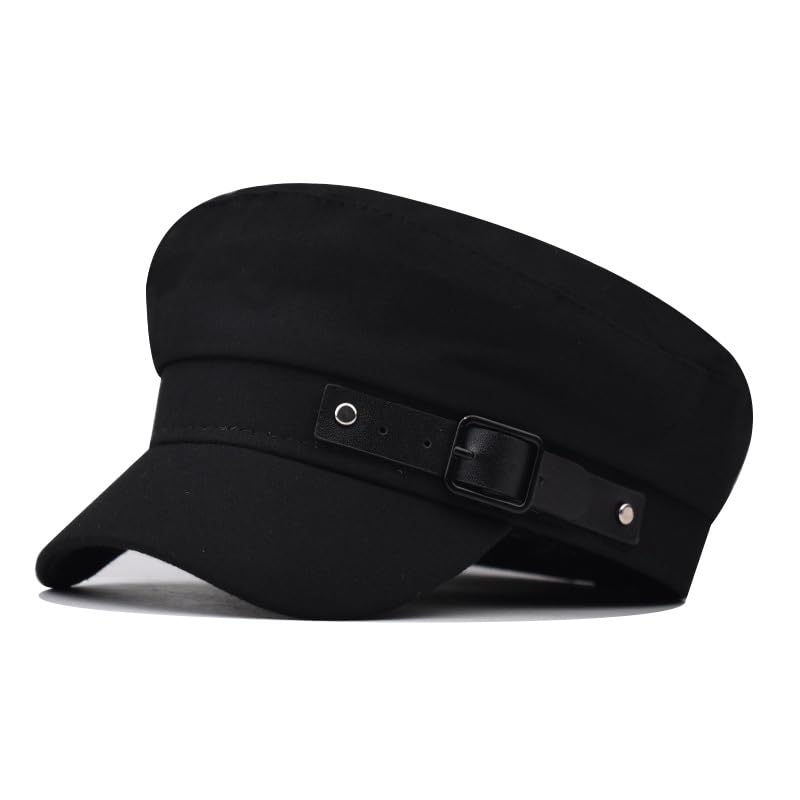 Chauffeur Hat Newsboy Cap Beret Driver Costumes Captain-Hat for Men Women - color: Black-b