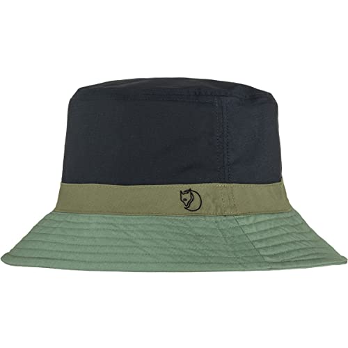 Fjällräven Reversible Bucket Hat - Reversible Design, Flexible Brim, Lightweight Fabric - Hiking, Travel - color: Patina Green-dark Navy, size: Small-Medium