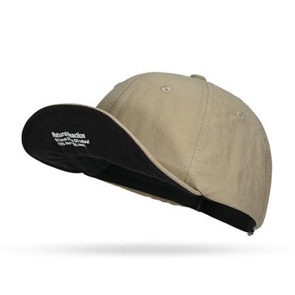 CLAPE Color-Block Short Brim Cap, Quick Dry Lightweight Outdoor Hat - color: Bs26sb08-lightkhaki&black