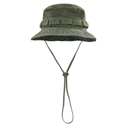 Clakllie Sun Hats for Women Men UV Protection Boonie Hats Summer Safari Jungle Hat Fishing Beach Hats UPF 50+ Camping Hats - color: Army Green-gd77