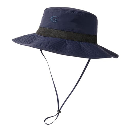 TOP-EX Oversized Waterproof Mesh Sun Hat for Big Heads with Wide Brim - color: Navy-2.7"brim, size: Large-X-Large