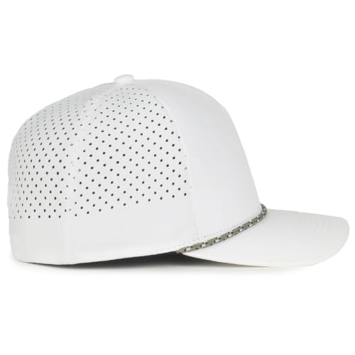 Outdoor Cap OC551 Mesh Back 5-Panel Hat – Bulk Packs Available, One Size - color: White