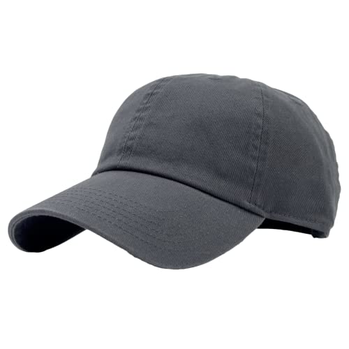 Utmost Unisex Classic Low Profile Cotton Baseball Cap Plain Blank Camoflauge Soft Unconstructed Adjustable Size Dad Hat - color: Charcoal