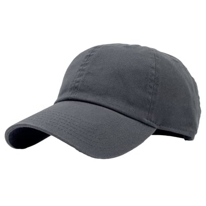 Utmost Unisex Classic Low Profile Cotton Baseball Cap Plain Blank Camoflauge Soft Unconstructed Adjustable Size Dad Hat - color: Charcoal