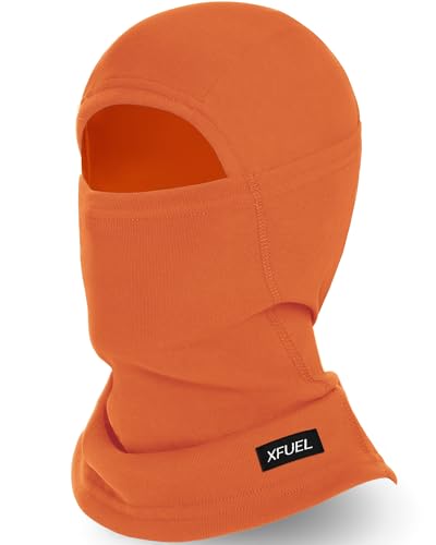 Ski Mask Balaclava for Men Women Windproof Thermal Winter Full Face Mask Cold Weather Skiing Snowboarding Neck Gaiter - color: Orange