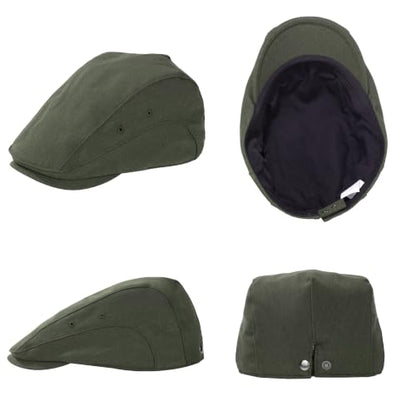 Newsboy Cap for Men Adjustable Flat Ivy Cabbie Gatsby Cap Driving Hunting Hat - color: B-green, size: Large