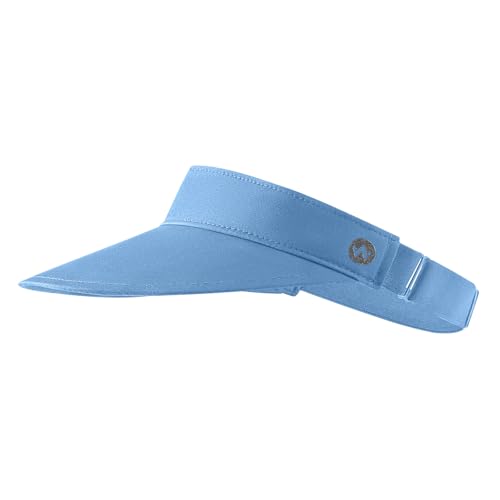 WANDER Running Sun Visor Hat Wide Brim UPF 50+ Mesh Cap for Women - color: Skyblue