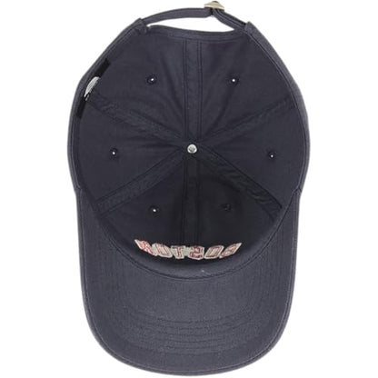 E BY ELIDAN Boston EST 1630 Dad Hat, Embroidered Cotton Baseball Cap - color: Navy Est 1630 Red