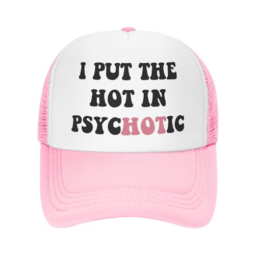 You Find It Offensive? I Find It Funny Trucker Hats for Women Pink Men Funny Slogan Pink Hats for Men - color: 30 Pink